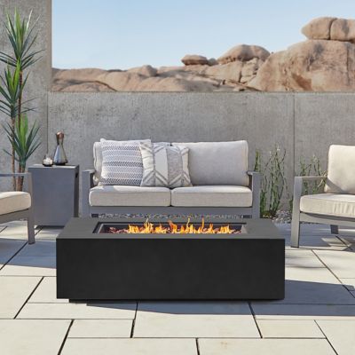 Real Flame Aegean 50 in. Rectangle Propane Fire Table with Natural Gas Conversion Kit, C9813LP-BLK