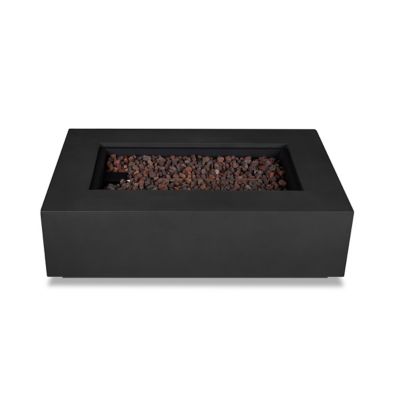 Image showing  Aegean 50 in. Rectangle Propane Fire Table with Natural Gas Conversion Kit, C9813LP-BLK