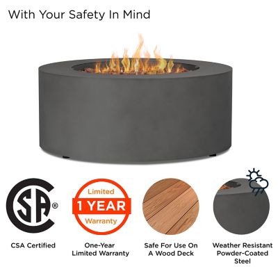 Image showing  Aegean Round Propane Fire Table with Natural Gas Conversion Kit