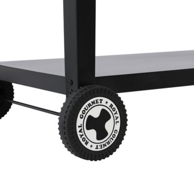 Image showing 5 th Royal Gourmet Movable 3-Shelf Grill Table with Removable Trash Bag Holder, Stainless Steel Tabletop