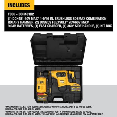 Image showing  60V 1-9/16 in. Cordless Combo Hammer Kit