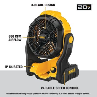 Image showing  16.6 in. Indoor/Outdoor 20V Max Jobsite Fan, 640 CFM