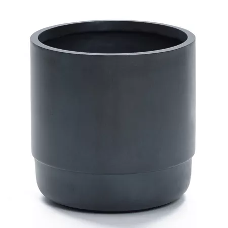 LuxenHome 31.25 qt MGO Modern Round Planter 14.17-in Gray Planters