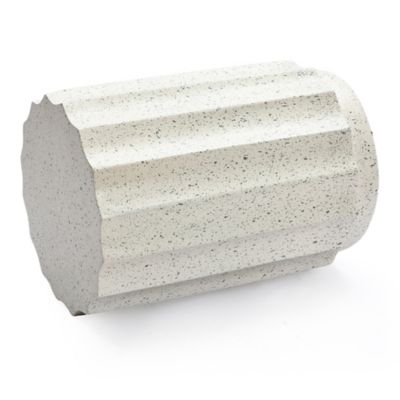 Image showing  Off White with Gray Cement Indoor Outdoor Side Table