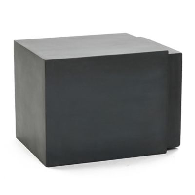 Image showing  Cement Indoor Outdoor Square Stool and Side Table, Gray
