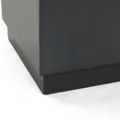 Image showing  Cement Indoor Outdoor Square Stool and Side Table, Gray