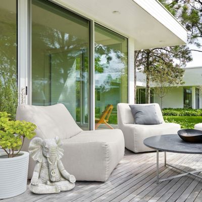 Image showing  MGO Meditating Elephant Statue, Gray