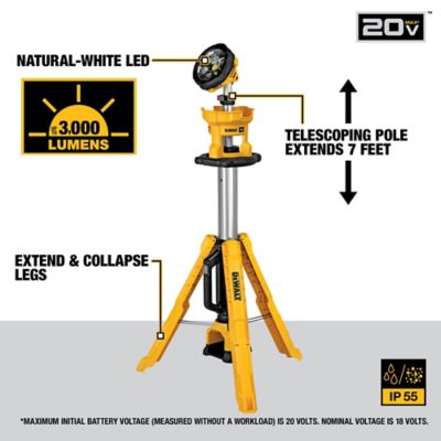 Image showing  3,000-Lumen 20V Max Cordless Tripod Light Bare