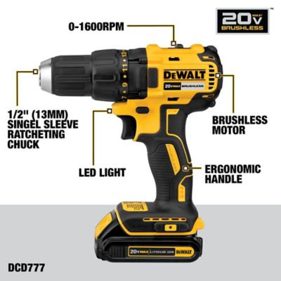 Image showing  Cordless 20V Max Brushless Drill Impact Combo Tool Kit, 2 pc.