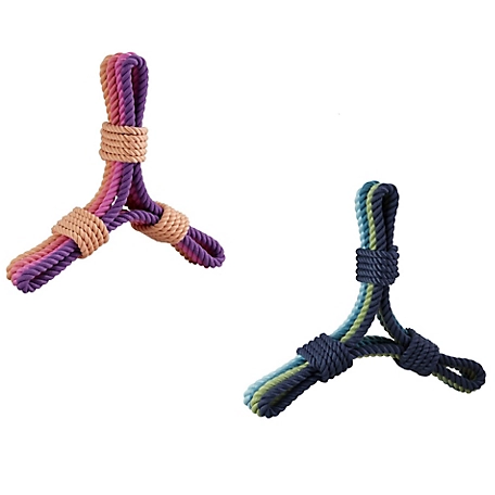 Retriever Stacked Tri-Rope Dog Toy, Assorted Colors