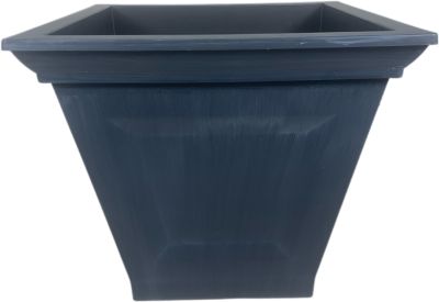 Red Shed 30L Square Planter, 16 in., Black