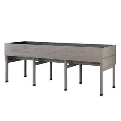 Image showing  1,100 lb. Wooden Garden Planter, 93.7 in. x 30.3 in. x 36.49 in.