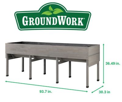 Image showing  1,100 lb. Wooden Garden Planter, 93.7 in. x 30.3 in. x 36.49 in.