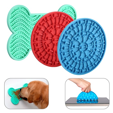 TARVOS Lick Mat for Dogs, Boredom and Anxiety Reducer for Dog Bath, Mixed 3  pk. at Tractor Supply Co.