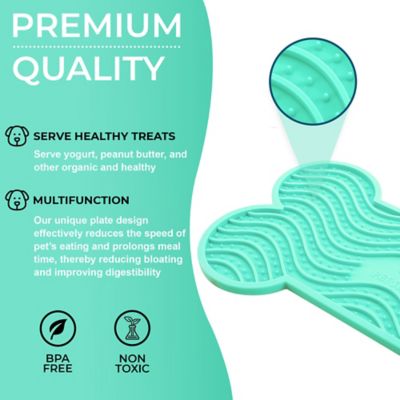 Image showing  Bone-Shaped Dog Lick Mats, Boredom and Anxiety Reducer, Fits Dog Bath, 2-Pack