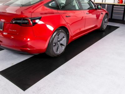 Image showing  Ribbed Vinyl Garage Runner, 55 Mil