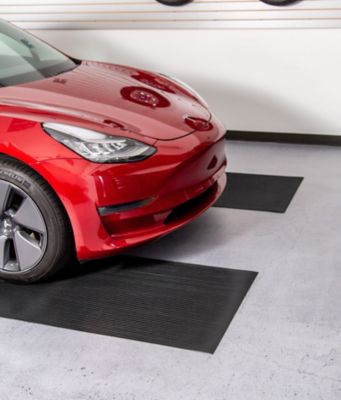 Image showing  Ribbed Vinyl Garage Runner, 55 Mil