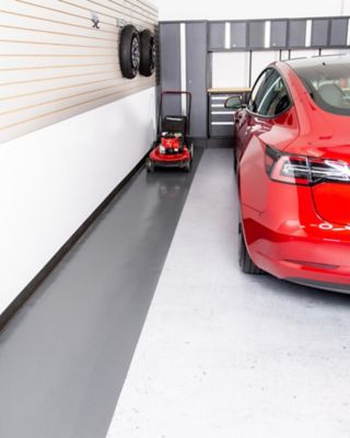 Image showing  Ribbed Vinyl Garage Runner, 55 Mil