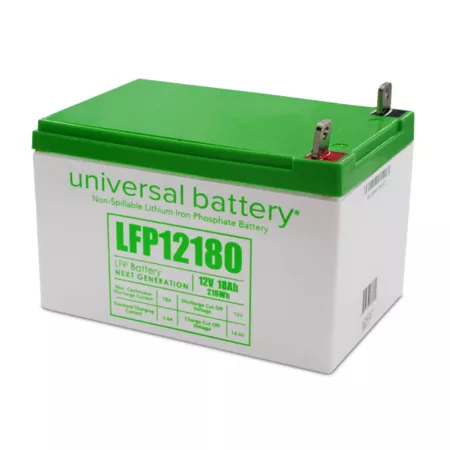 Universal battery 12.8 V 18 Ah in 12 Ah case with T4 terminals Mower Batteries