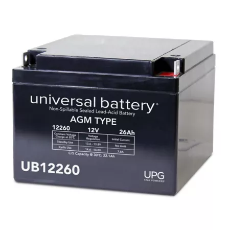 Universal Battery 12V 26Ah Sealed Lead Acid (SLA)/AGM Battery with T3 Terminals Mower Batteries