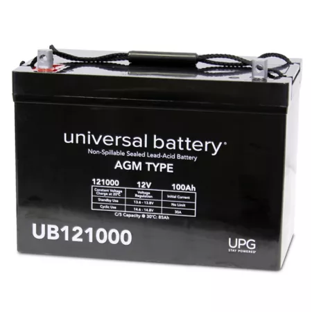 Universal Battery 12V 100Ah Sealed Lead Acid (SLA)/AGM (Group 27) Battery with Z1 Terminals Mower Batteries