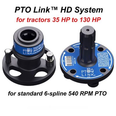 PTO Link Duo Bundle HD Quick-Connect System with 1 Tractor/Female Plate and 1 Implement/Male Plate for Tractors 35 to 130 HP