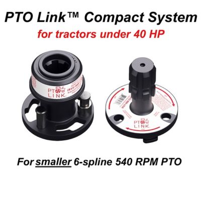 PTO Link Compact Quick-Connect System - Duo Bundle (1 Tractor/Female Plate + 1 Implement/Male Plate), Fits Tractors Up to 40 HP Changing equipment on the tractor is a challenge