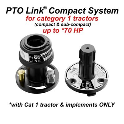 PTO Link Compact Quick-Connect System - Duo Bundle (1 Tractor/Female Plate + 1 Implement/Male Plate), Fits Tractors Up to 40 HP