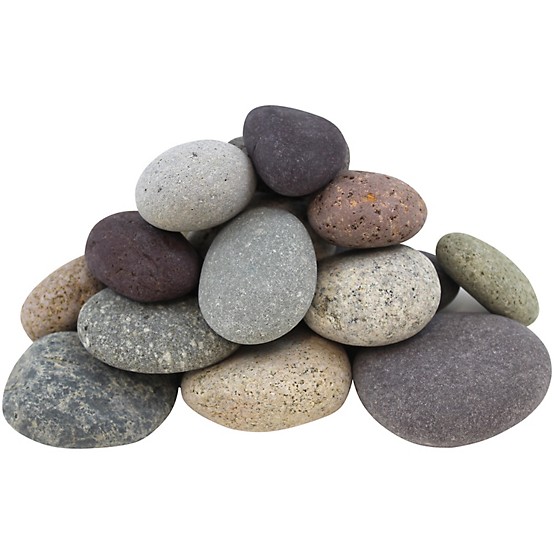 Rain Forest 21.6 cu. ft. 2 in. to 3 in. 1620 lbs. Mixed Polished Pebbles Rain Forest 21.6 cu. ft. 2 in. to 3 in. 1620 lbs. Mixed Polished Pebbles