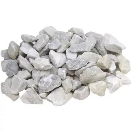 Rain Forest 1 in White Marble Chips 30 lb Landscape Rocks