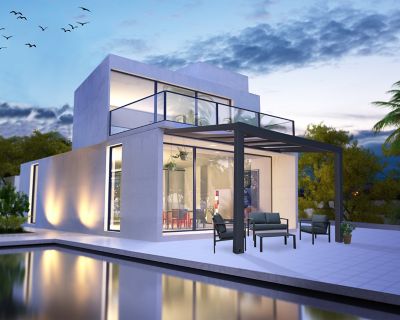 Image showing  Stockholm 11 x 12ft. Patio Cover, Gray/Clear
