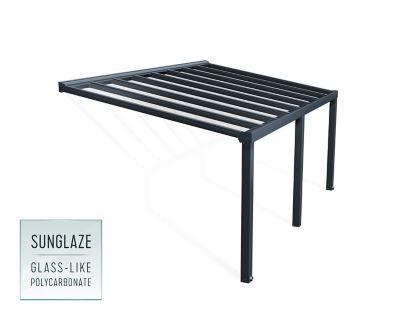 Canopia by Palram Stockholm 11 ft. x 19 ft. Patio Cover - Gray/Clear