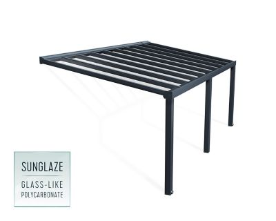 Canopia by Palram Stockholm 11 ft. x 22 ft. Patio Cover - Gray/Clear