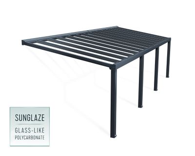 Canopia by Palram Stockholm 11 ft. x 31 ft. Patio Cover - Gray/Clear