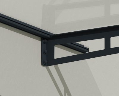 Image showing 5 th Canopia by Palram 5 x 3ft. Bremen 1500 Awning, Gray/Clear