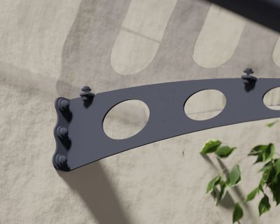 Image showing  4 x 3ft. Garamond 1350 Awning, Gray/Clear