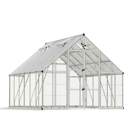 Canopia by Palram 10 ft L x 12 ft W Silver Balance Greenhouse Hobby Greenhouses