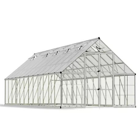 Canopia by Palram 10 ft L x 24 ft W Silver Balance Greenhouse Hobby Greenhouses