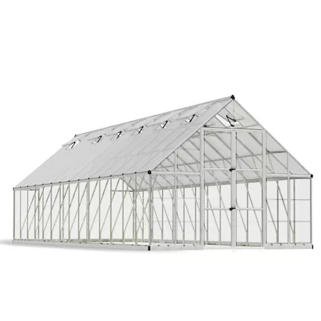 Canopia by Palram 10 ft L x 28 ft W Silver Balance Greenhouse Hobby Greenhouses