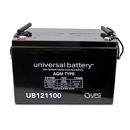 Universal Battery 12V 110Ah Sealed Lead Acid (SLA)/AGM Battery (Group 31) with I6 Terminals