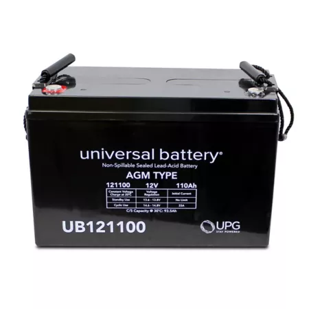 Universal Battery 12V 110Ah Sealed Lead Acid (SLA)/AGM (Group 31) Battery with I6 Terminals Mower Batteries