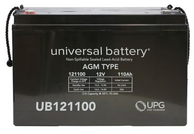 Image showing  12V 110Ah Sealed Lead Acid (SLA)/AGM Battery (Group 31) with I6 Terminals