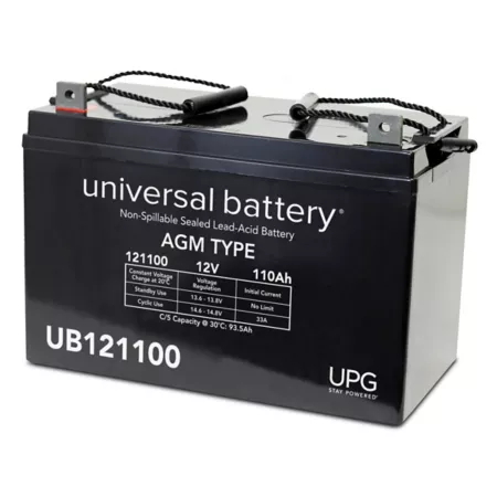 Universal Battery 12V 110Ah Sealed Lead Acid (SLA)/AGM (Group 31) Battery with L3 Terminals Mower Batteries