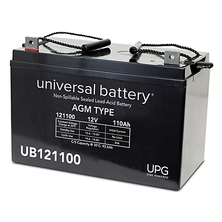 Universal Battery 12V 110Ah Sealed Lead Acid (SLA)/AGM Battery (Group 31) with L3 Terminals