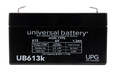 Image showing  6V 1.3Ah Sealed Lead Acid (SLA)/AGM Battery with F1 Terminals