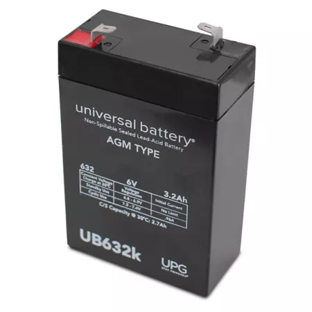 Universal Battery 6V 3.2Ah Sealed Lead Acid (SLA)/AGM Battery with F1 Terminals Trail Camera Accessories