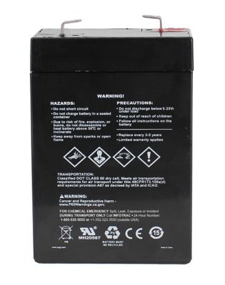 Image showing  6V 3.2Ah Sealed Lead Acid (SLA)/AGM Battery with F1 Terminals