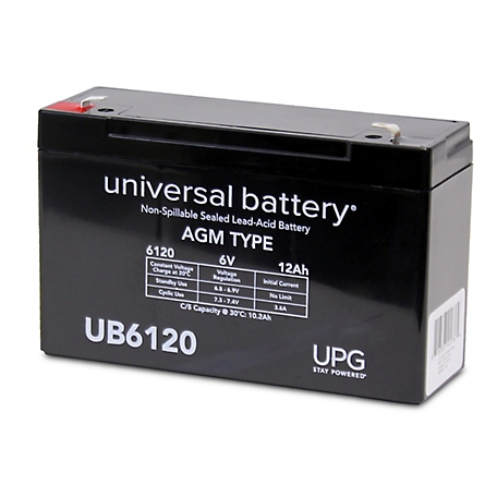 Universal Battery 6V 12Ah Sealed Lead Acid (SLA)/AGM Battery with F1  Terminals at Tractor Supply Co.