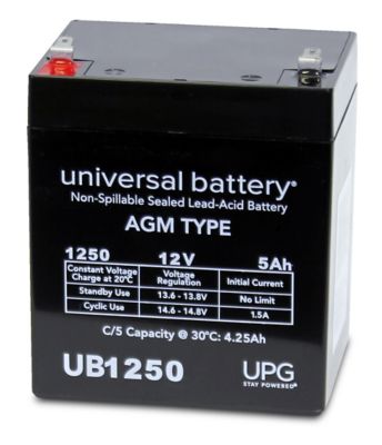 Universal Battery 12V 5Ah Sealed Lead Acid (SLA)/AGM Battery with F1 Terminals -  UPG, D5741