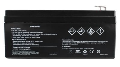 Image showing  12V 3.4Ah Sealed Lead Acid (SLA)/AGM Battery with F1 Terminals